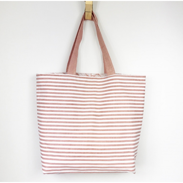 Hazelnut Striped Tote Bag - The Joneses Limited
